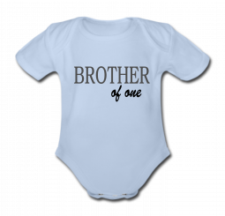 Babybody blau - Brother of one - Kurzarm 