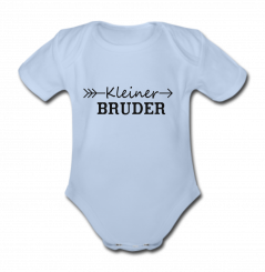 Babybody blau - Kleiner Bruder - Kurzarm 