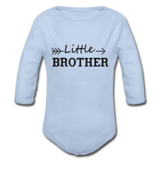Babybody blau - Little Brother - Langarm 