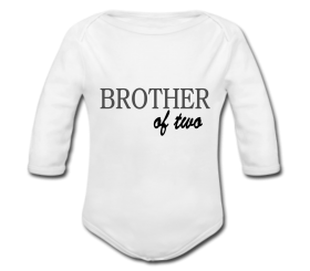 Babybody weiß - Brother of two - Langarm 