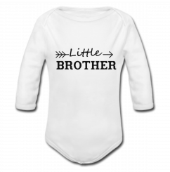 Babybody weiß - Little Brother - Langarm 