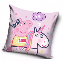 Peppa Pig - Kissen mit Peppa Wutz und Einhorn - 40 x 40cm 