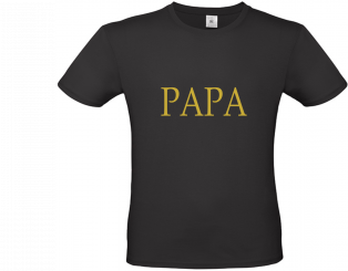 T-Shirt schwarz - PAPA - goldene Schrift 