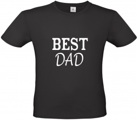 Herren T-Shirt schwarz - Best DAD - weiße Schrift 