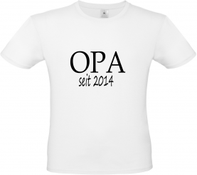 T-Shirt weiß - OPA seit - schwarze Schrift 