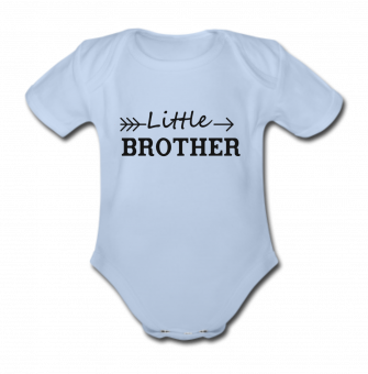 Babybody blau - Little Brother - Kurzarm 