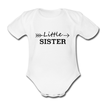 Babybody weiß - Little Sister - Kurzarm 