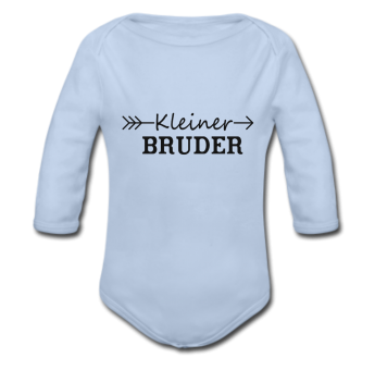 Babybody blau - Kleiner Bruder - Langarm 