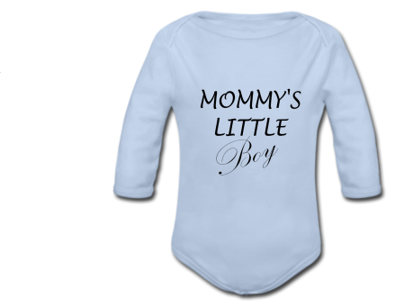 Babybody blau - Mommy's little Boy - Langarm 