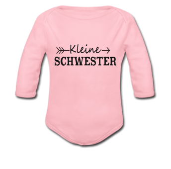 Babybody rosa - Kleine Schwester - Langarm 