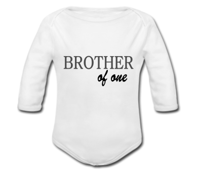 Babybody weiß - Brother of one - Langarm 