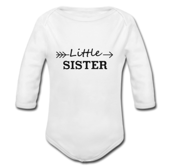 Babybody weiß - Little Sister - Langarm 
