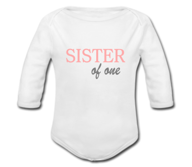 Babybody weiß - Sister of one - Langarm 