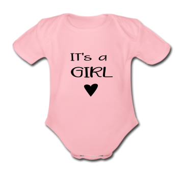 Babybody rosa - It's a GIRL - Kurzarm 
