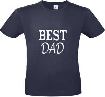 Herren T-Shirt navy - Best DAD - weiße Schrift 