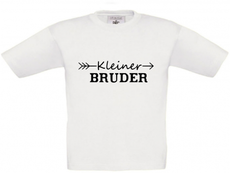 Kinder T-Shirt weiß - Kleiner Bruder - schwarze Schrift 